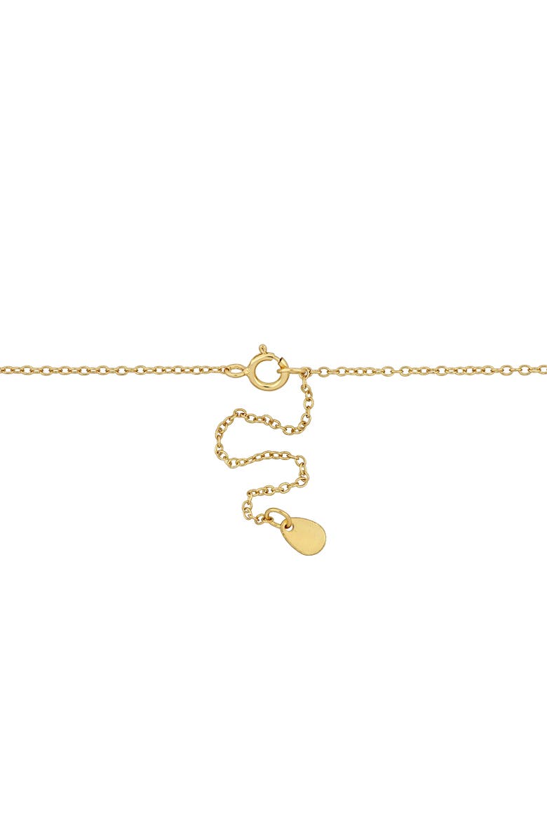 Julianna B. Cubic Zirconia & Pink Bead Station Heart Necklace, Alternate, color, Yellow-Plated