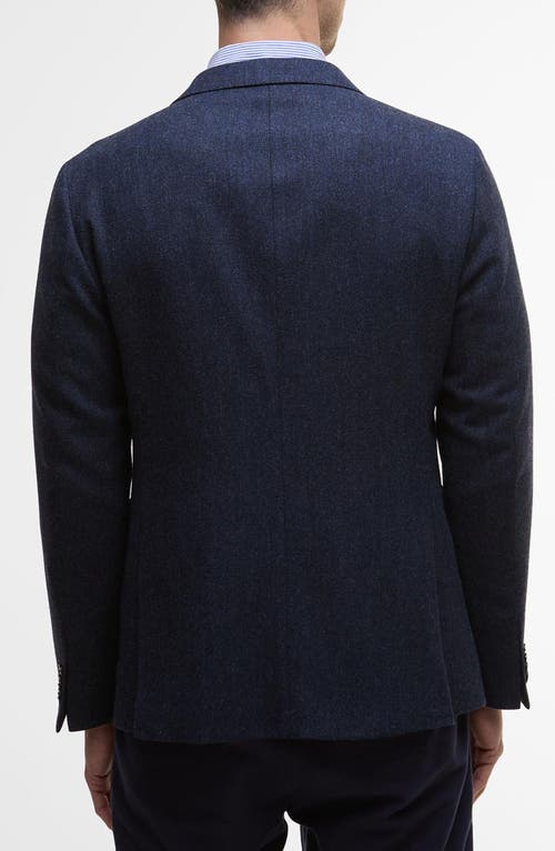 Barbour Sutherland Wool Blend Herringbone Flannel Sport Coat In Black