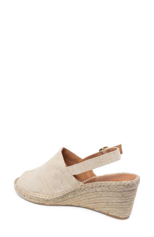 Patricia Green Shen Slingback Espadrille Sandal In Cream Natural Metallic