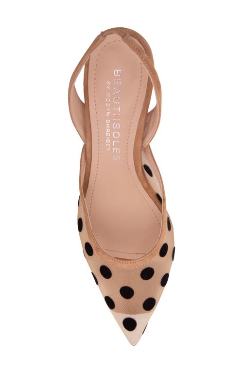 Beautiisoles Flores Slingback Kitten Heel Pump In Brown