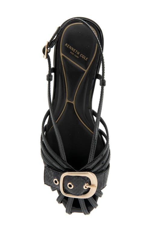 Kenneth Cole Farrah Slingback Sandal In Black Patent
