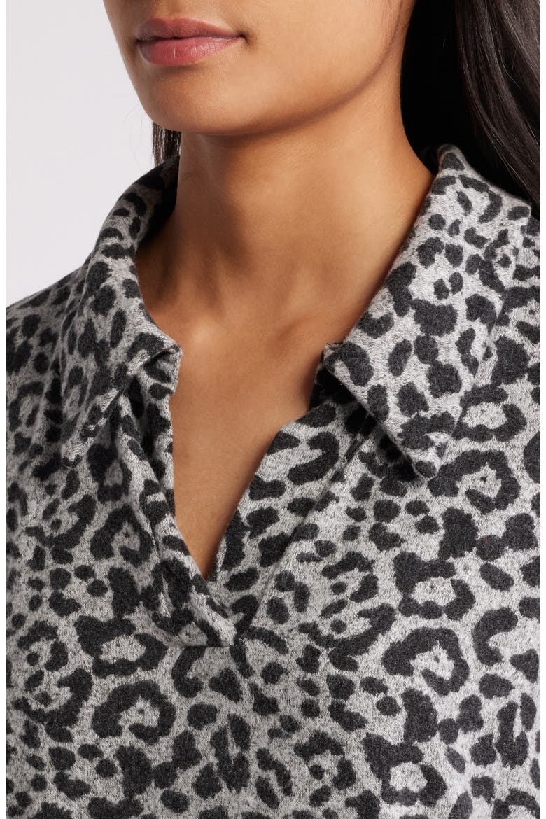 Johnny Collar Pullover, Alternate, color, GRAY/ BLACK