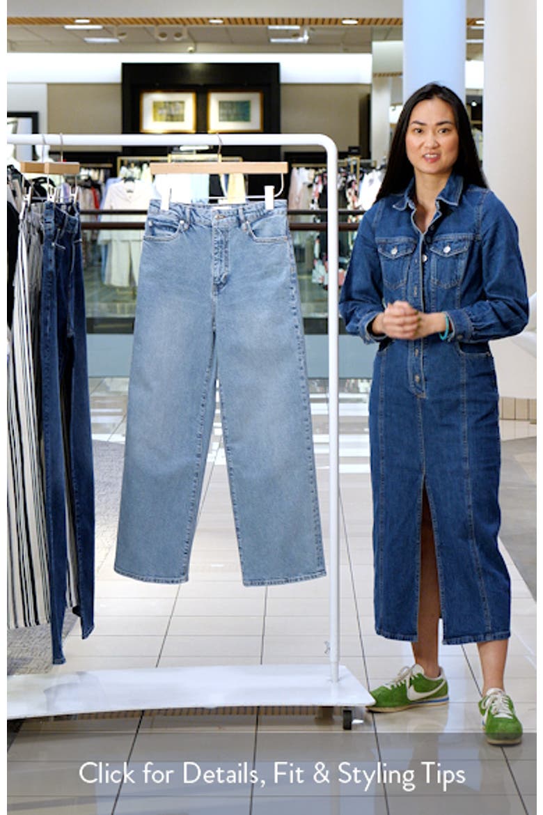 The Wide High Waist Ankle Wide Leg Jeans video