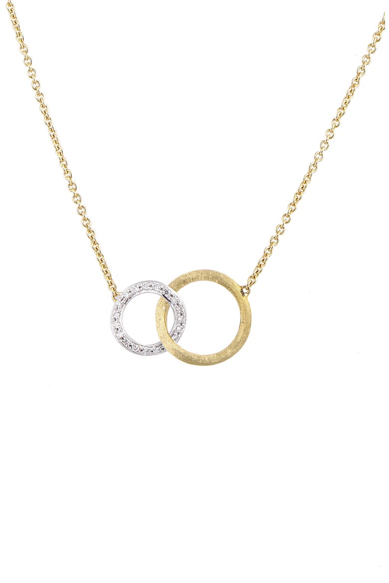Jaipur Interlock Pendant Necklace, Main, color, YL/WH GOLD