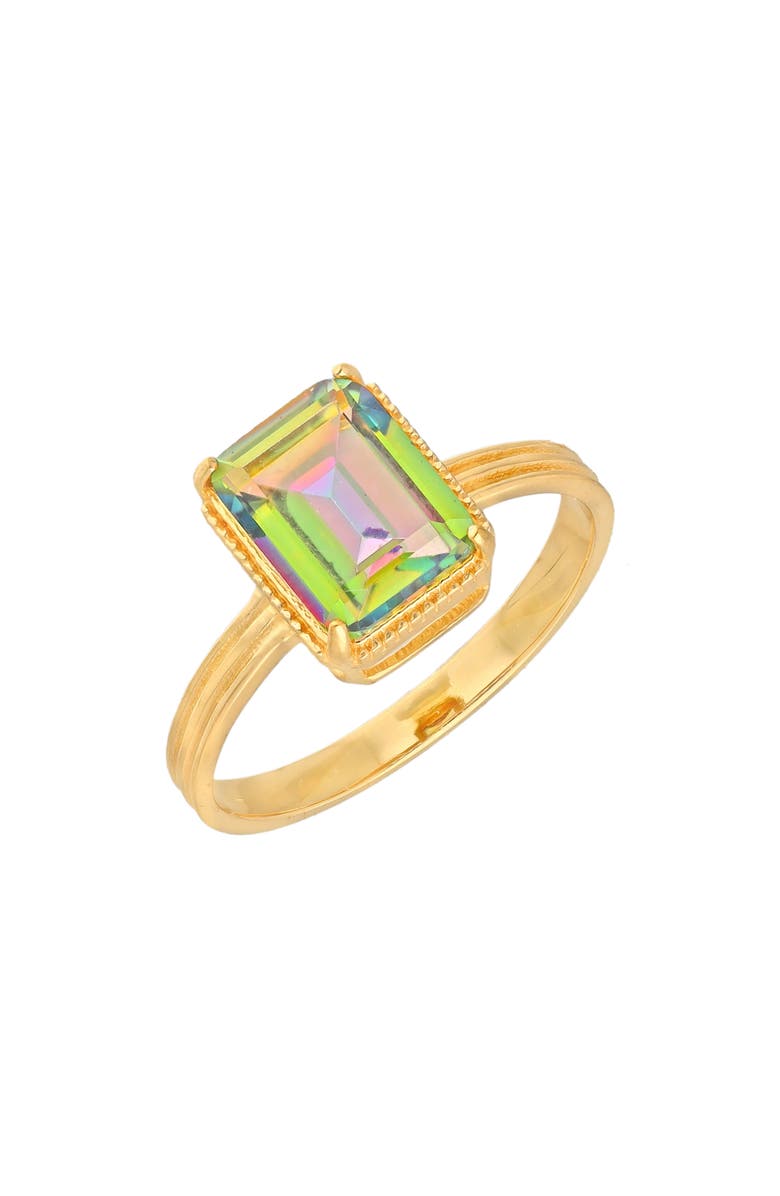 YS GEMS Rainbow Quartz Ring, Main, color, Green