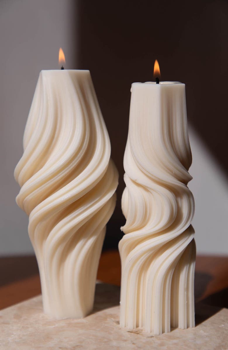 Éluwa Studio Swirl Cylinder Candle, Alternate, color,