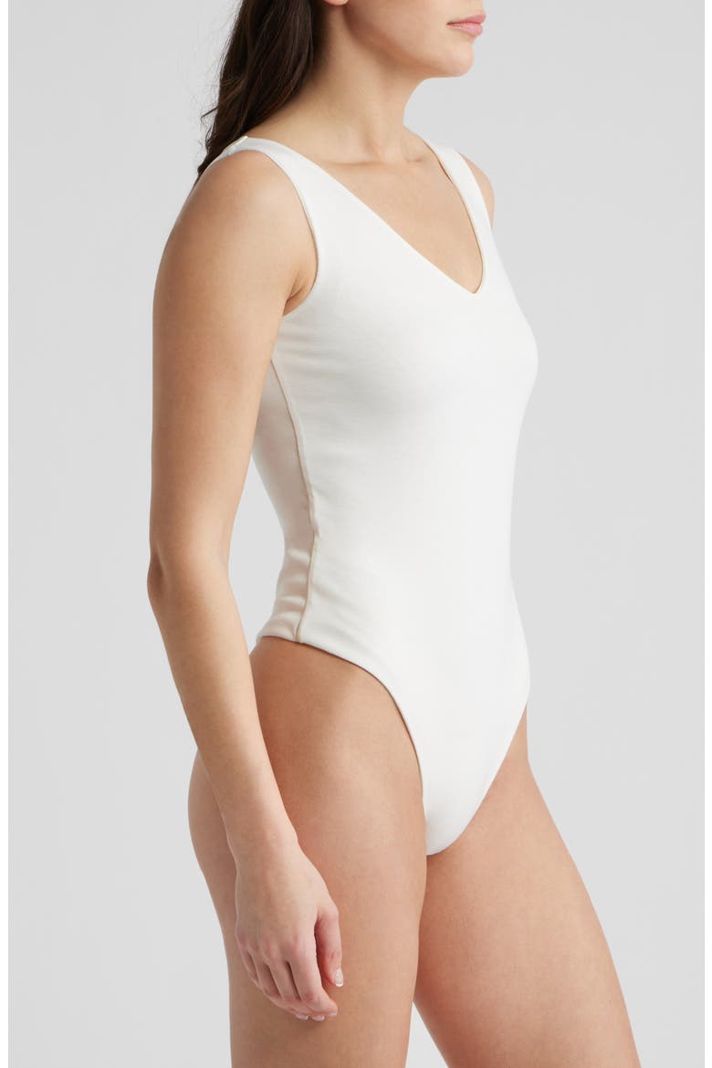 V-Neck Bodysuit, Alternate, color, BRIGHT WHITE