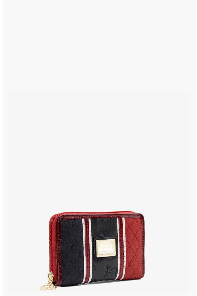 Prestige Card Holder Wallet 217, Alternate, color, Navy / White / Red