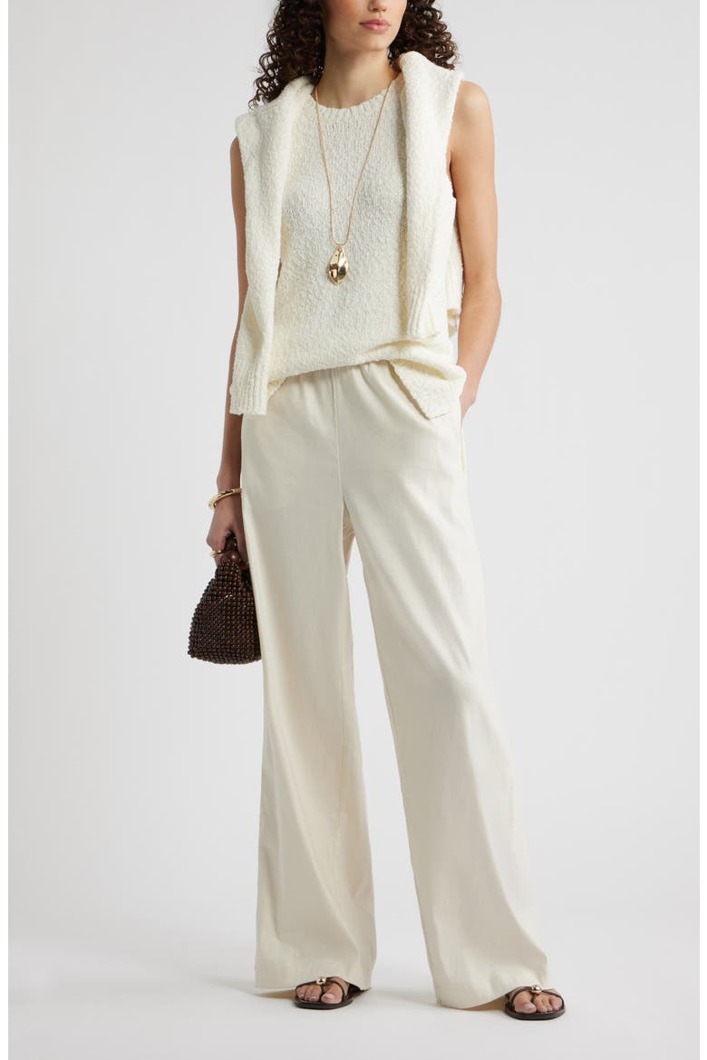Textured Cotton Sweater Tank, Alternate, color, IVORY TOFU