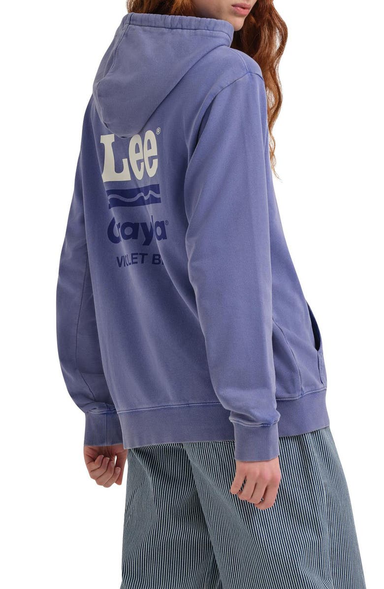 Lee x Crayola Logo Graphic Hoodie, Alternate, color, Violet Blue