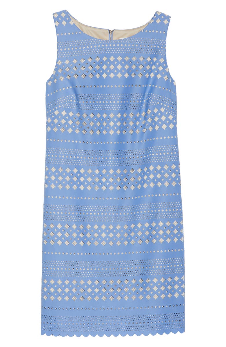 Eliza J Laser Cut Sheath Dress, Alternate, color, 