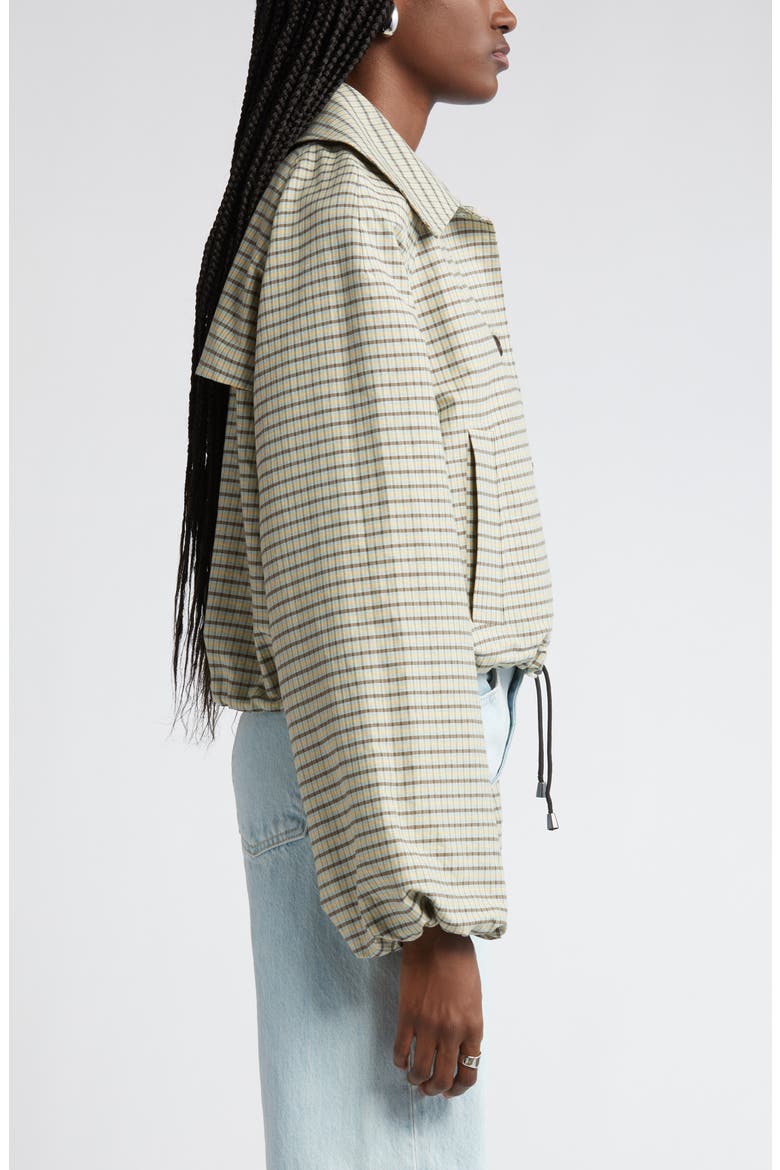 North Check Cotton & Linen Jacket, Alternate, color, SAGE MINI CHECK