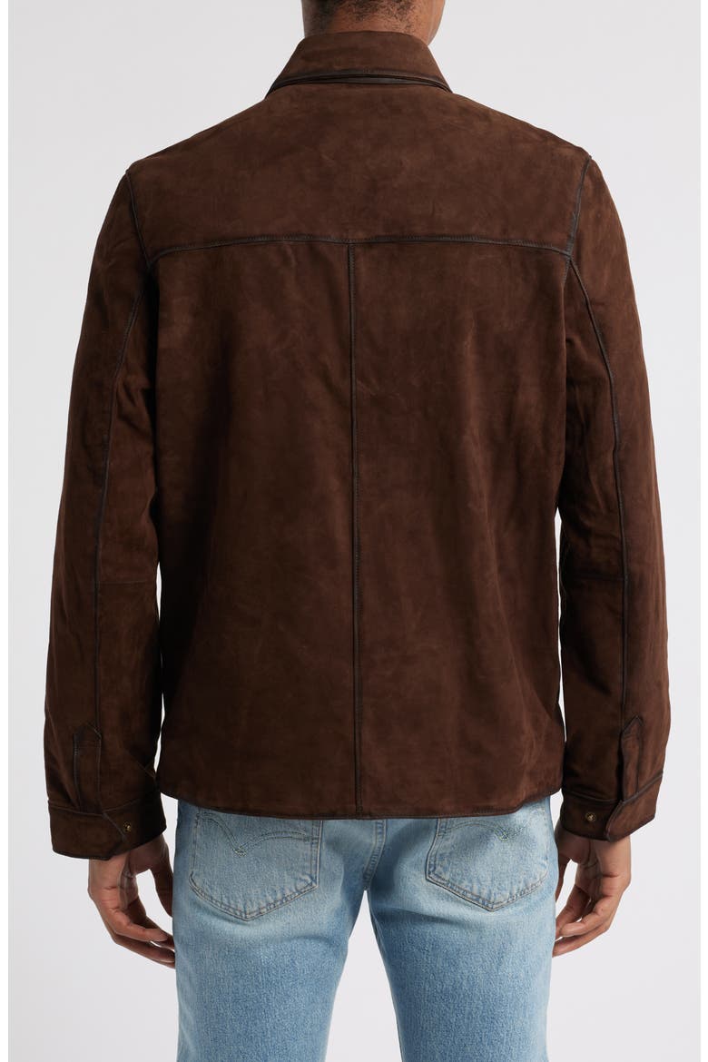 Classic Suede Shacket, Alternate, color, DARK BROWN