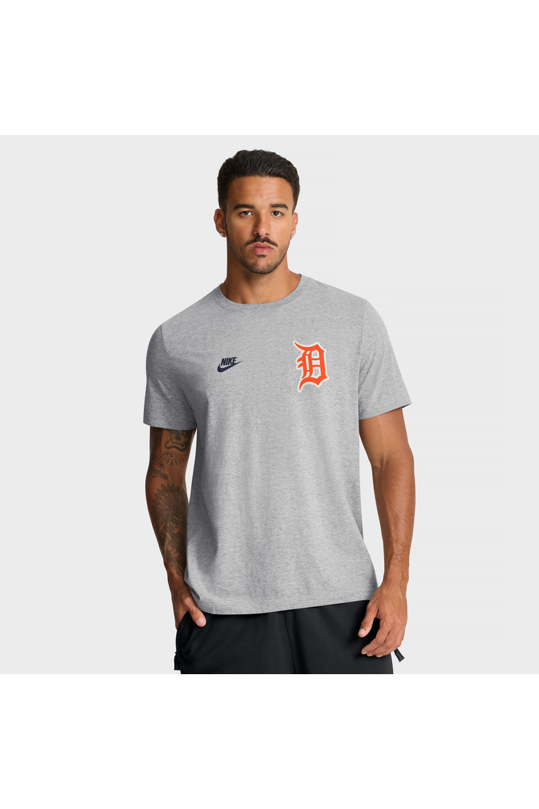 Men's Nike Heather Gray Detroit Tigers Cooperstown 2-Hit T-Shirt, Main, color, Heather Gray