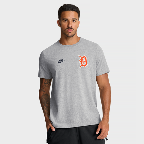 Men's Nike Heather Gray Detroit Tigers Cooperstown 2-Hit T-Shirt