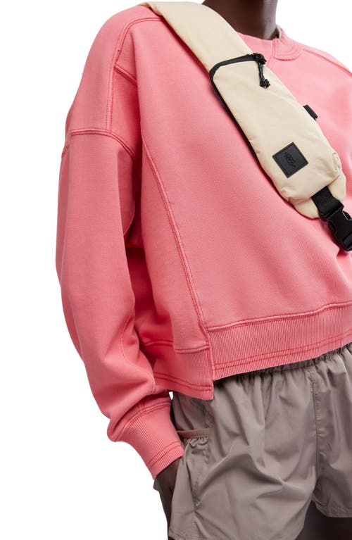 Shop Free People Fp Movement By Fp Movement Intercept Cotton Blend Sweatshirt In Hibiscus