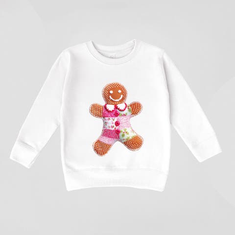 Gingerbread Polka Dot Patchwork Sweatshirt (toddler)