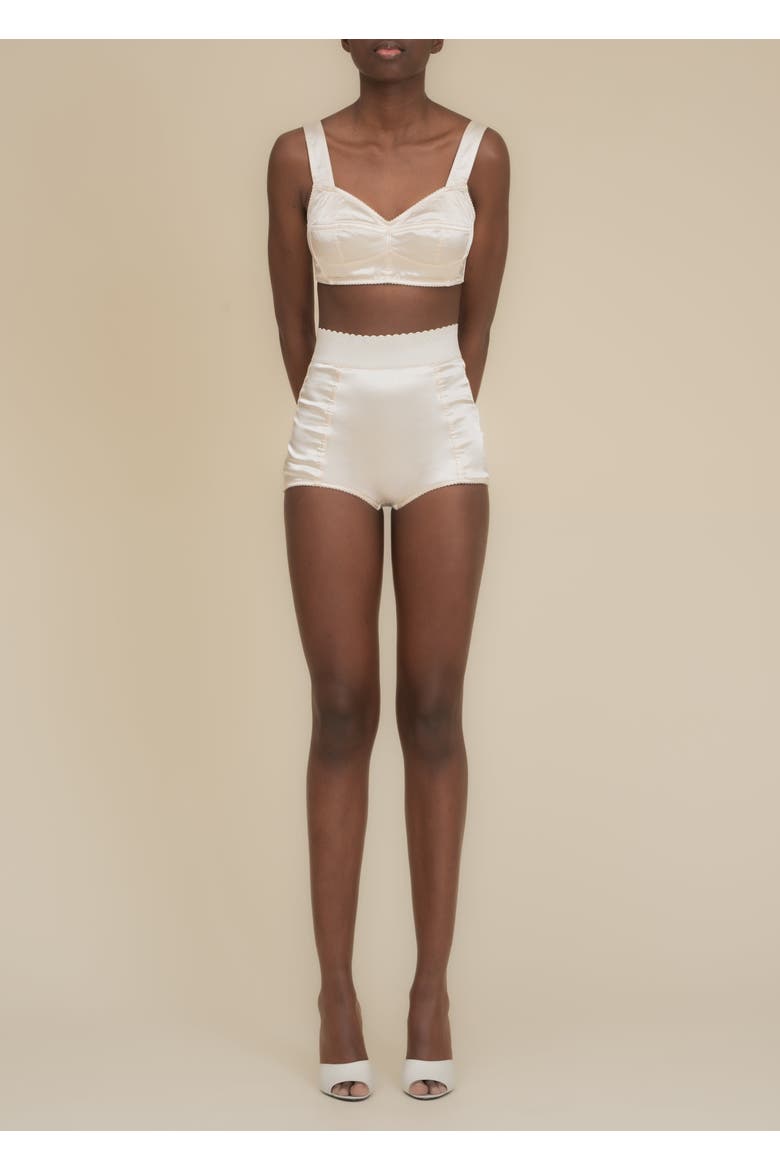Seraphim Satin Stretch-Fit Knickers, Alternate, color, Champagne