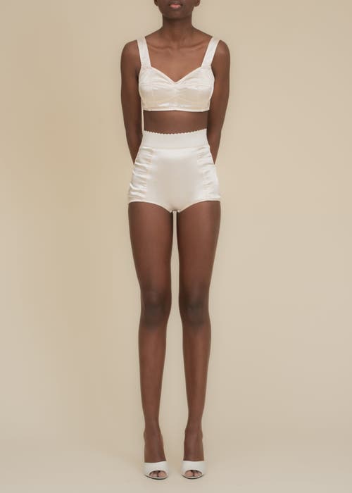 Contessa Mills Seraphim Satin Stretch-fit Knickers In Neutral
