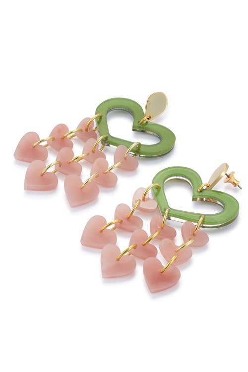 Toolally Heart Chandeliers In Pink