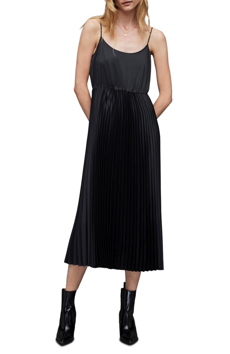 AllSaints Josie Two-Piece Crop Sweater & Midi Dress, Alternate, color,