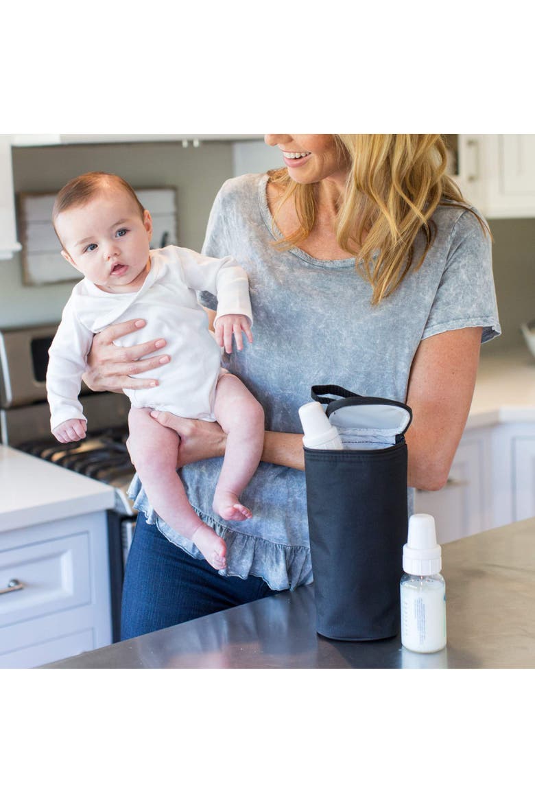 Breastmilk Cooler & Baby Bottle Bag, Insulated Leak Proof, Ice Pack Included, Single in Black, Alternate, color, Black