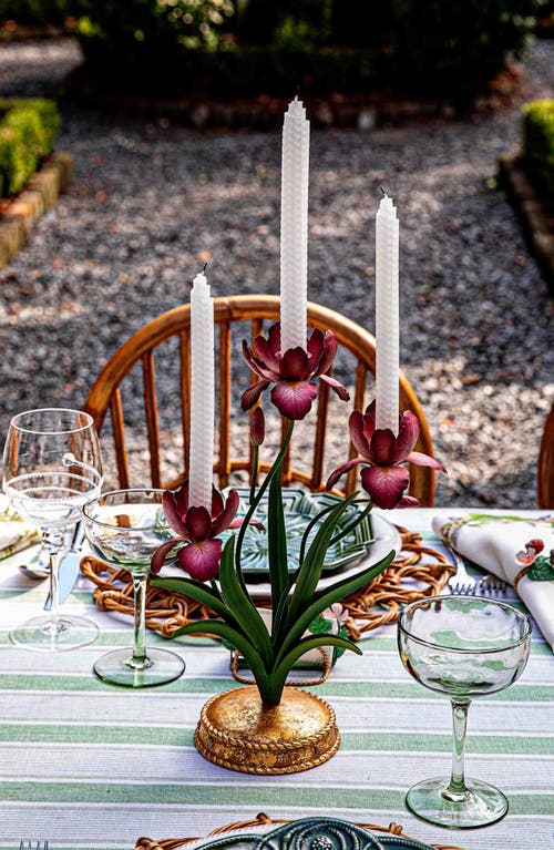 Juliska Meadow Walk Iris 14 Centerpiece Candelabra In Pink