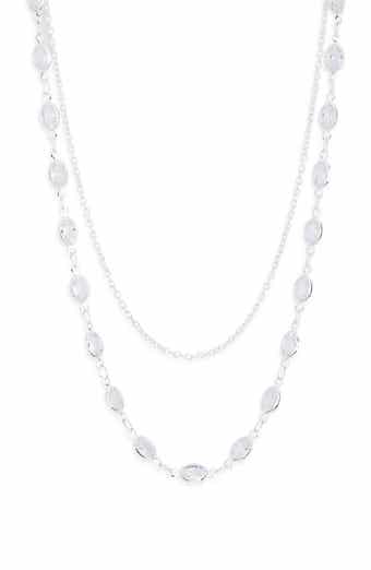 NORDSTROM RACK Bezel Stone Layered Necklace