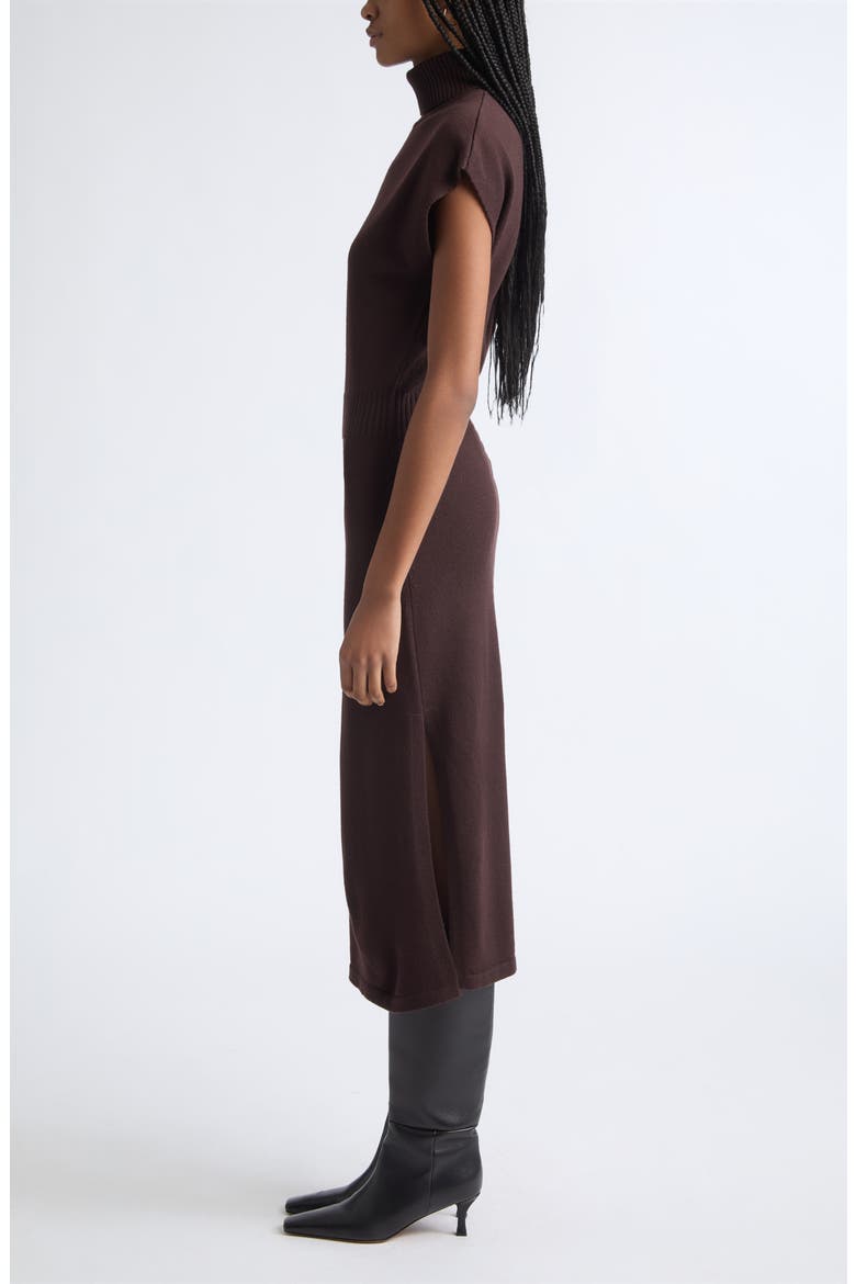 Natalie Turtleneck Wool Sweater Dress, Alternate, color, HERITAGE BROWN