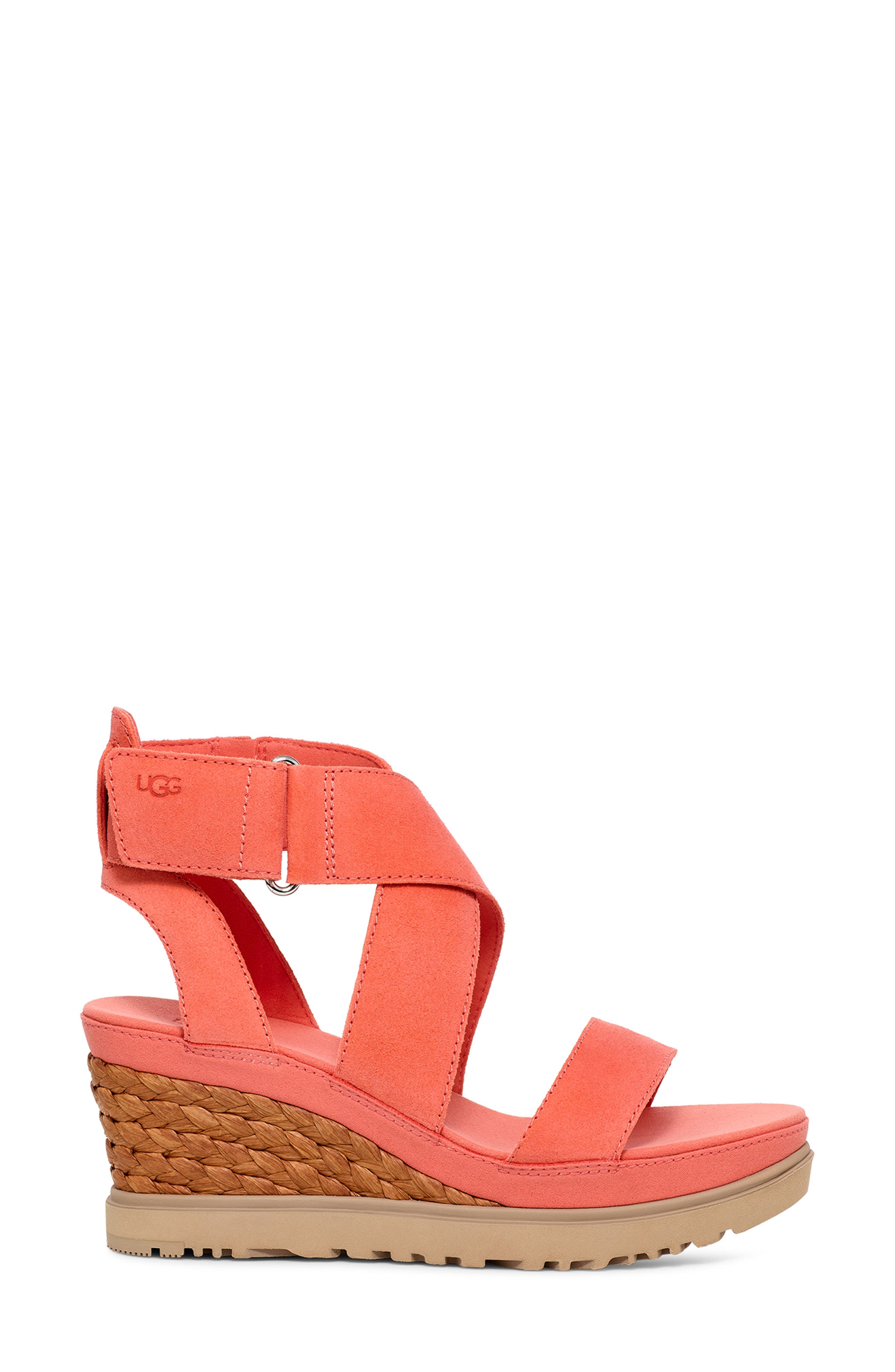 Ileana Espadrille Wedge Sandal, Alternate, color, VIBRANT CORAL