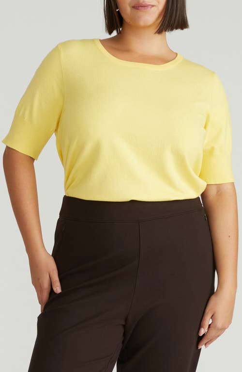 Universal Standard Rosie Short Sleeve Sweater In Yellow