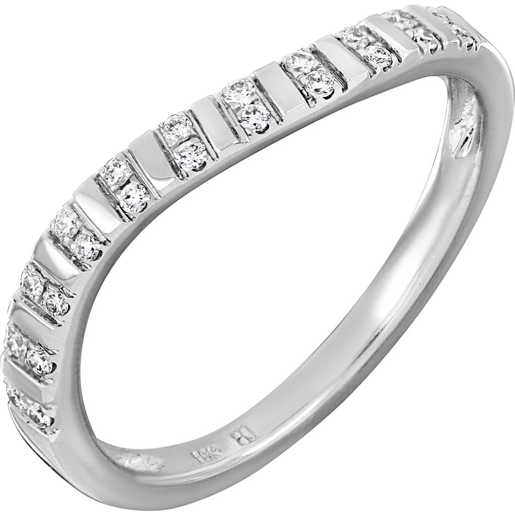 Bony Levy 18k Gold Pavé Diamond Wavy Band Ring In Metallic