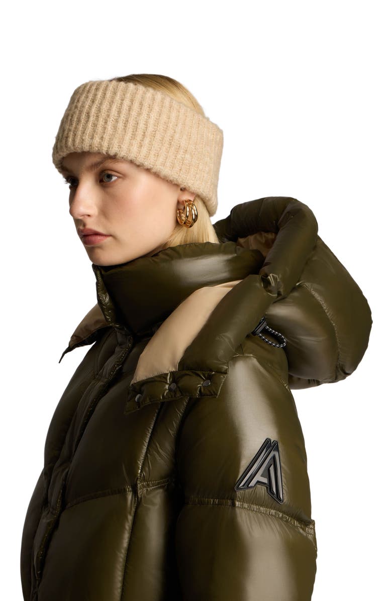 Alpenhaus Meribel Quilted Maxi Puffer with Removable Hood, Alternate, color, Olive
