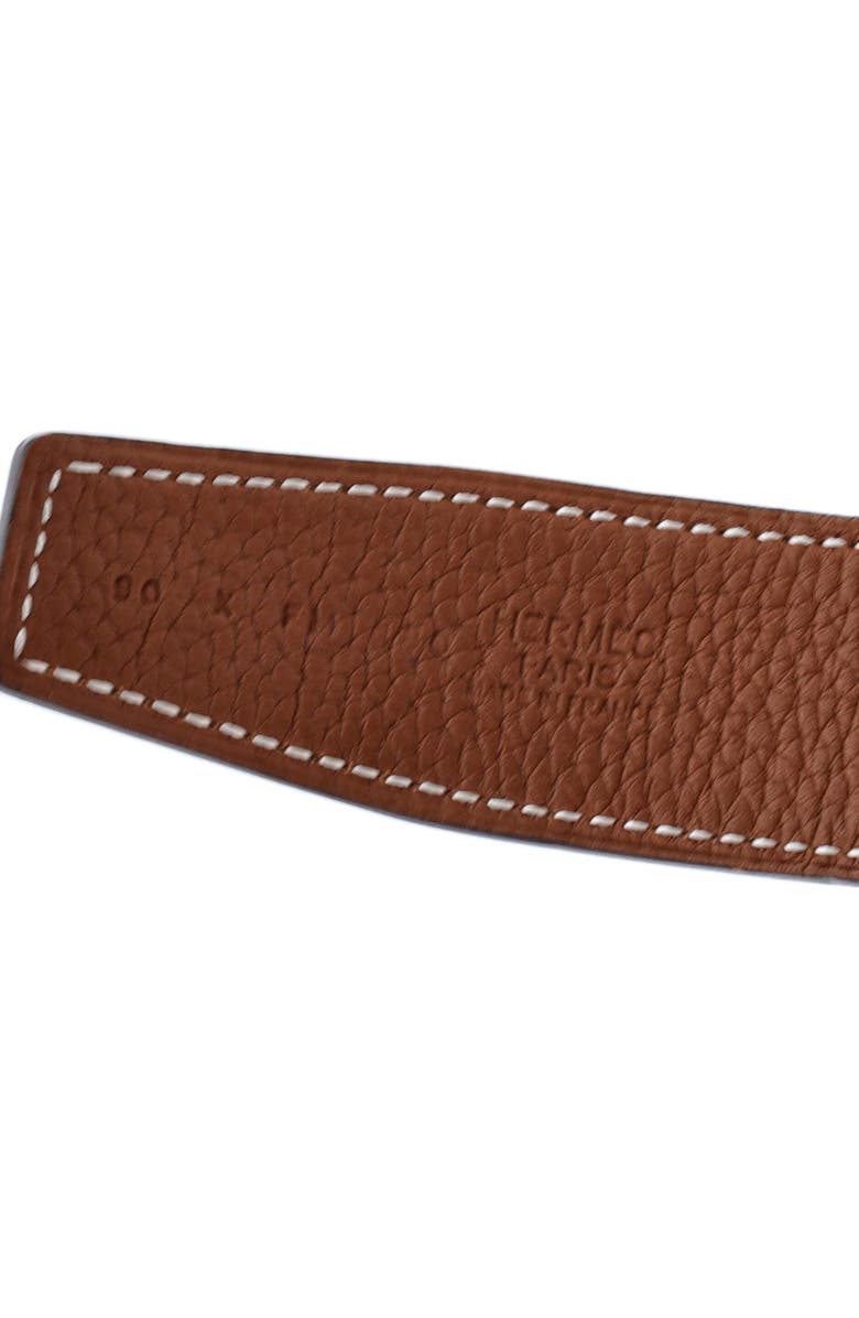 Pre-Owned Hermes Constance Martelee H Reversible Belt Leather with Brushed Hardware Medium, Alternate, color, Black