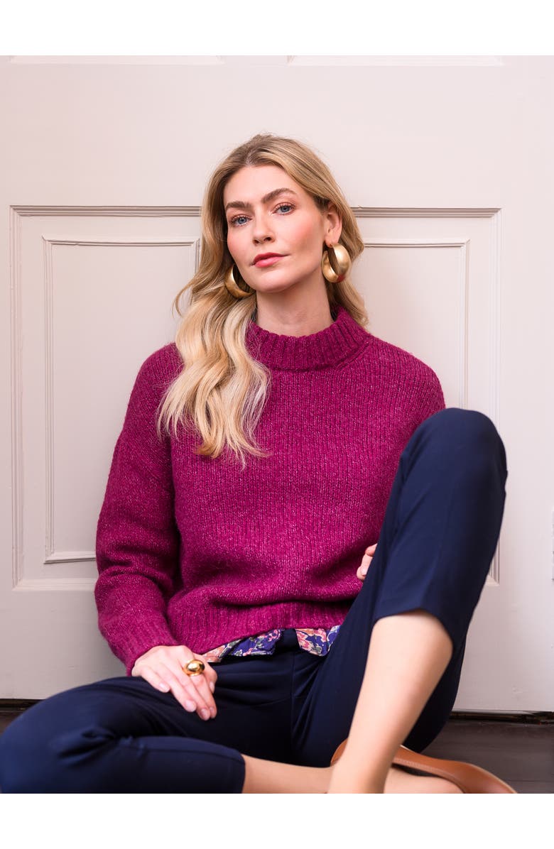 Celtic & Co. Alpaca Silk Blend Crew Neck Sweater, Alternate, color, 