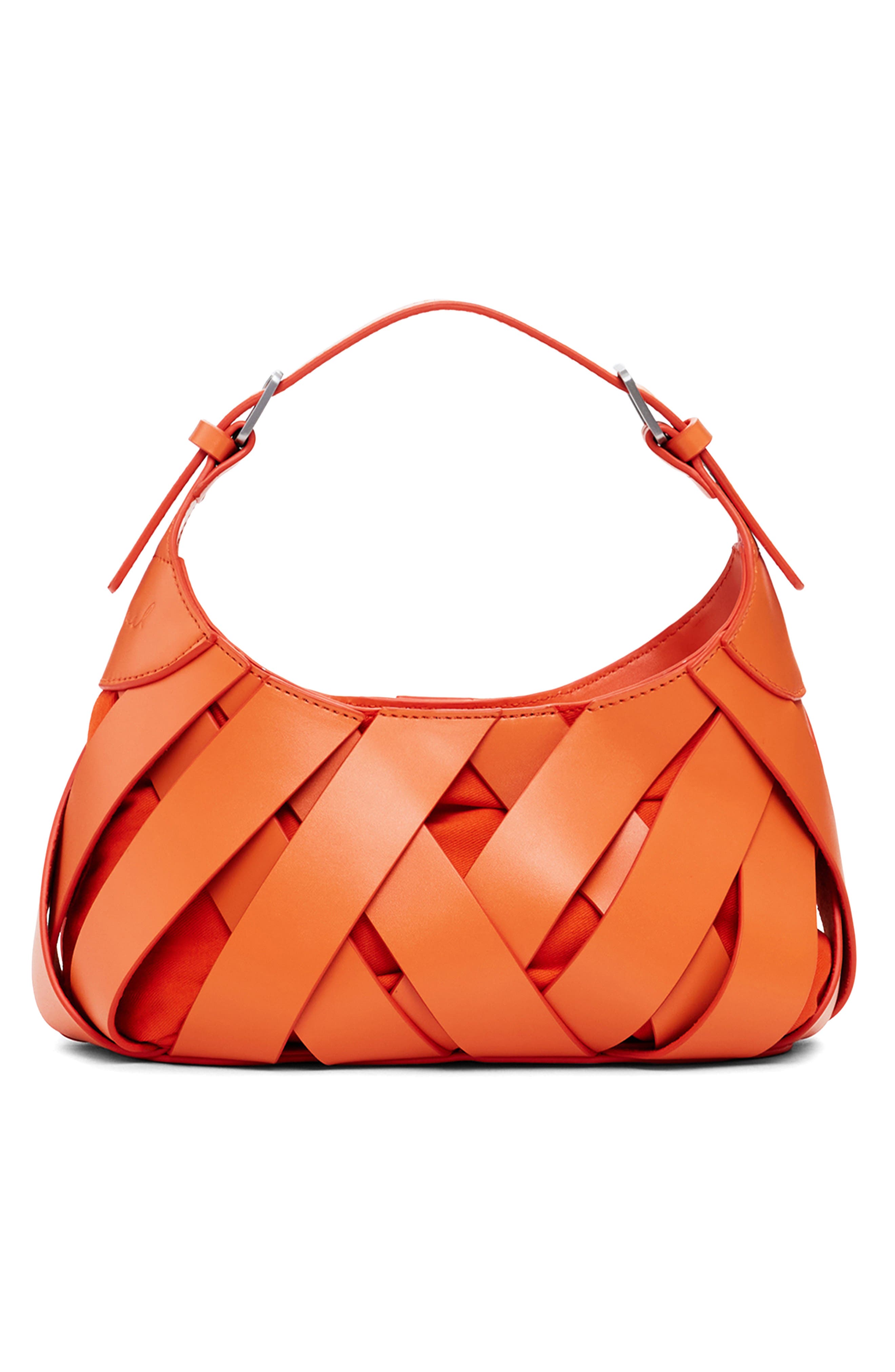 Desigual Faux Leather Shoulder Bag, Alternate, color, Orange