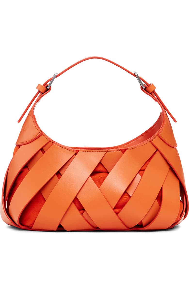 Desigual Faux Leather Shoulder Bag, Alternate, color, Orange