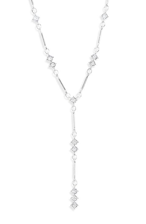 Cubic Zirconia Station Y-Necklace