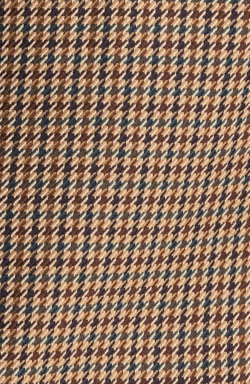 Paige Quentin Houndstooth Check Wool Blend Blazer In Brown
