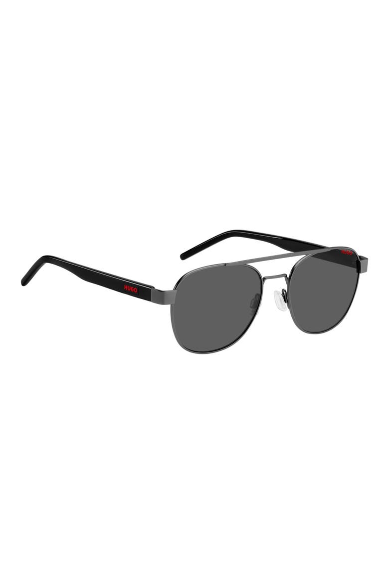 HG 1196/S Aviator Sunglasses, Alternate, color, MATTE DARK RUTHENIUM