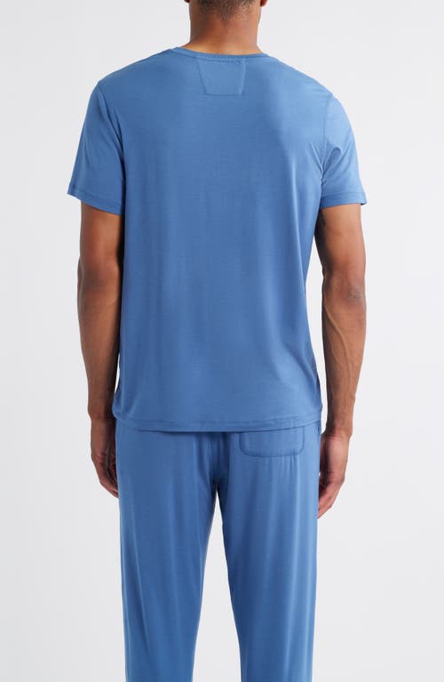 Daniel Buchler Stretch Modal & Silk Blend Pajama T-shirt In Blue