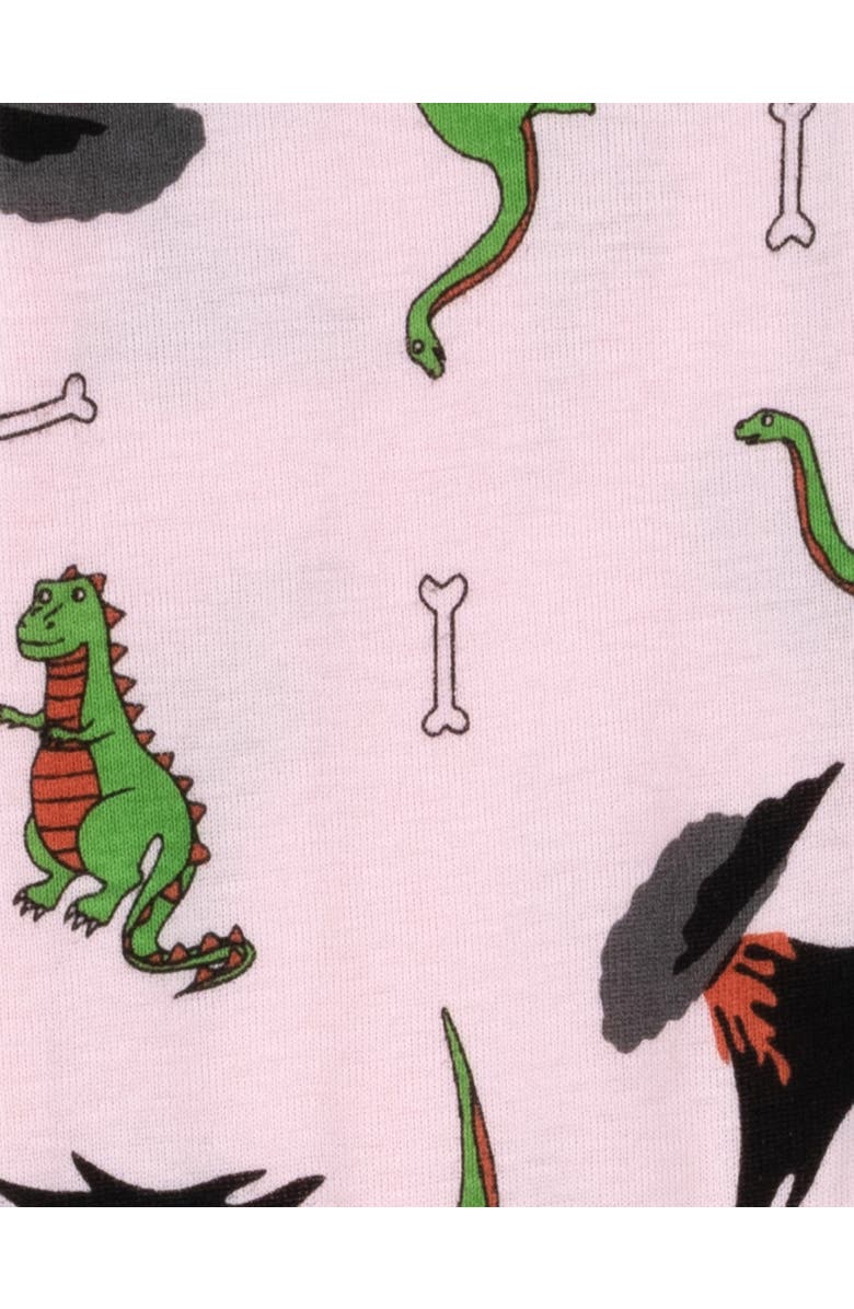 Leveret Footed Printed Cotton Matching Family Pajamas, Coordinated Prints, Alternate, color, Pink Dinosaur