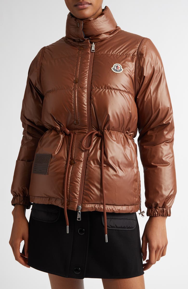 Moncler Verone Convertible Down Puffer Jacket, Alternate, color, 