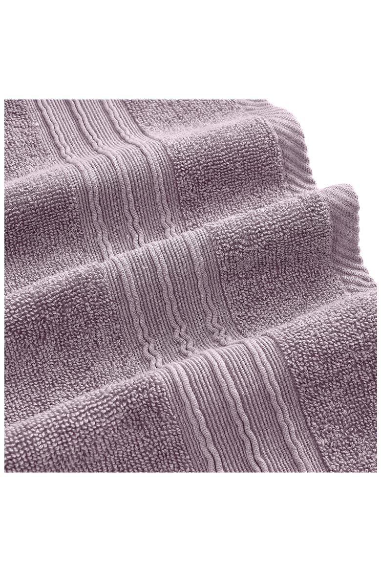 Yarn Dyed Jacquard/Solid Towel 6-Piece Set - Ophelia Stone, Alternate, color, ORCHID