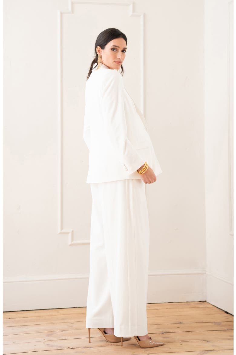 Tuxedo Maternity-to-Nursing Blazer, Alternate, color, WHITE
