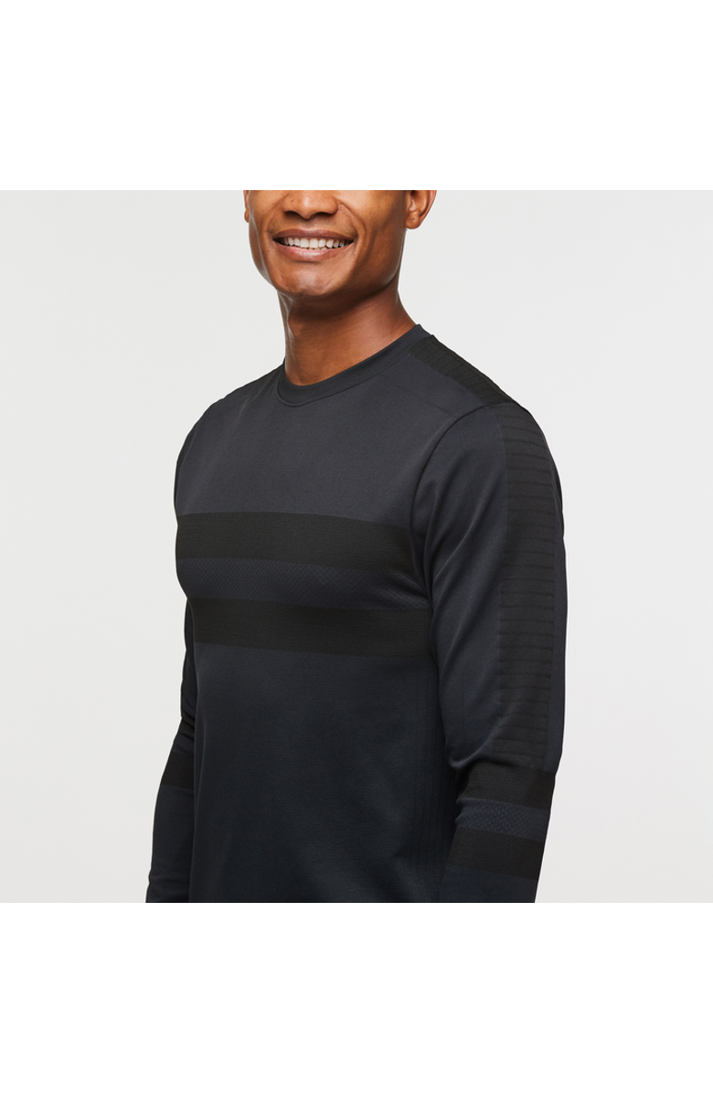 Cotopaxi Debajo Seamless Baselayer Crew - Men's, Alternate, color, Cotopaxi Black