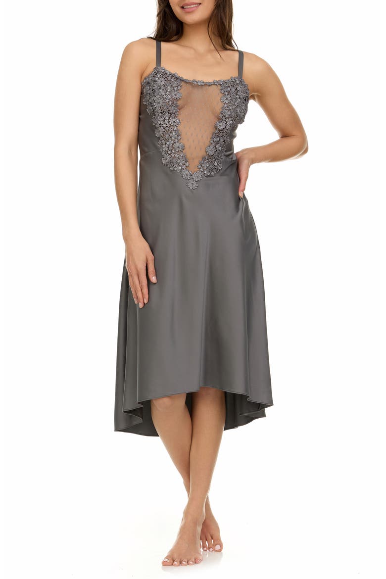 Showstopper Nightgown, Alternate, color, GRAY