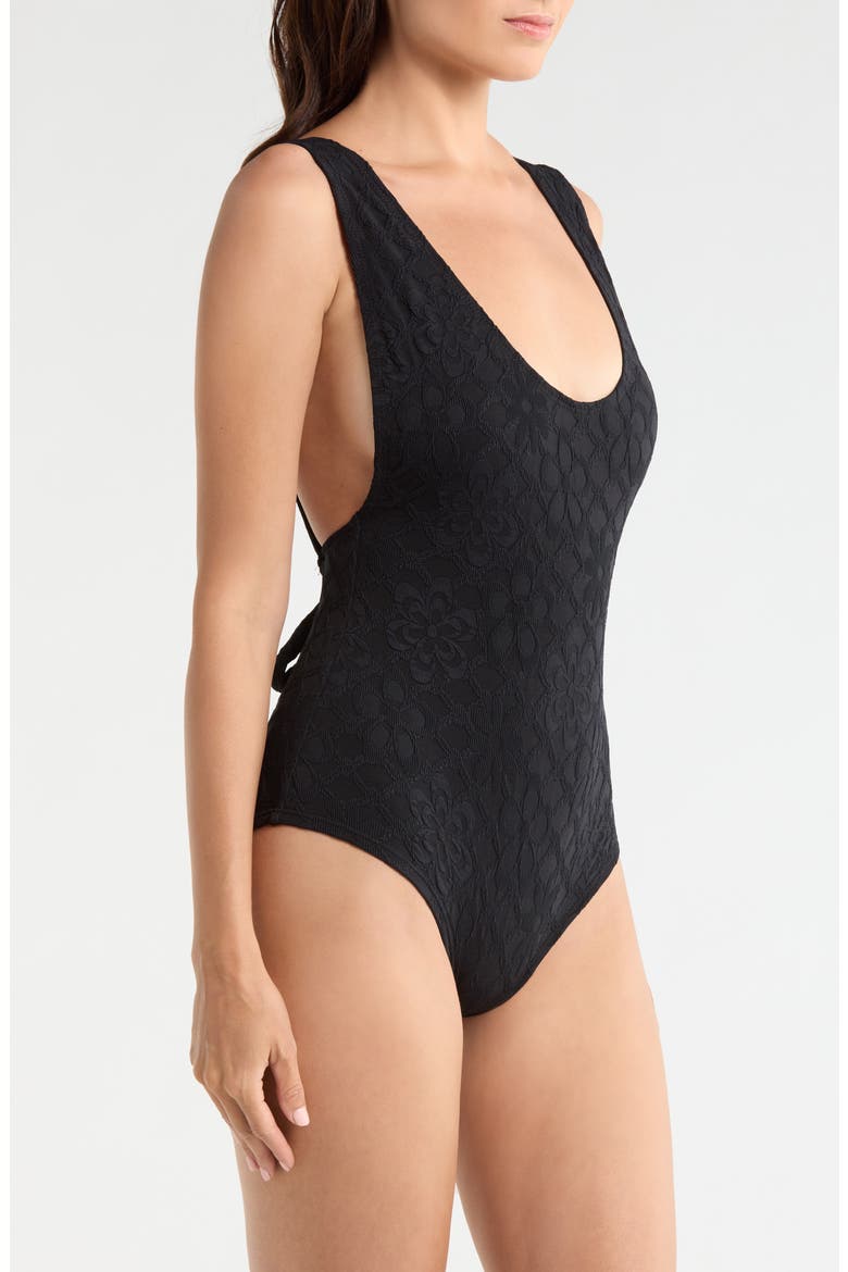 Ivy Surf One-Piece Swimsuit, Alternate, color, BLACK
