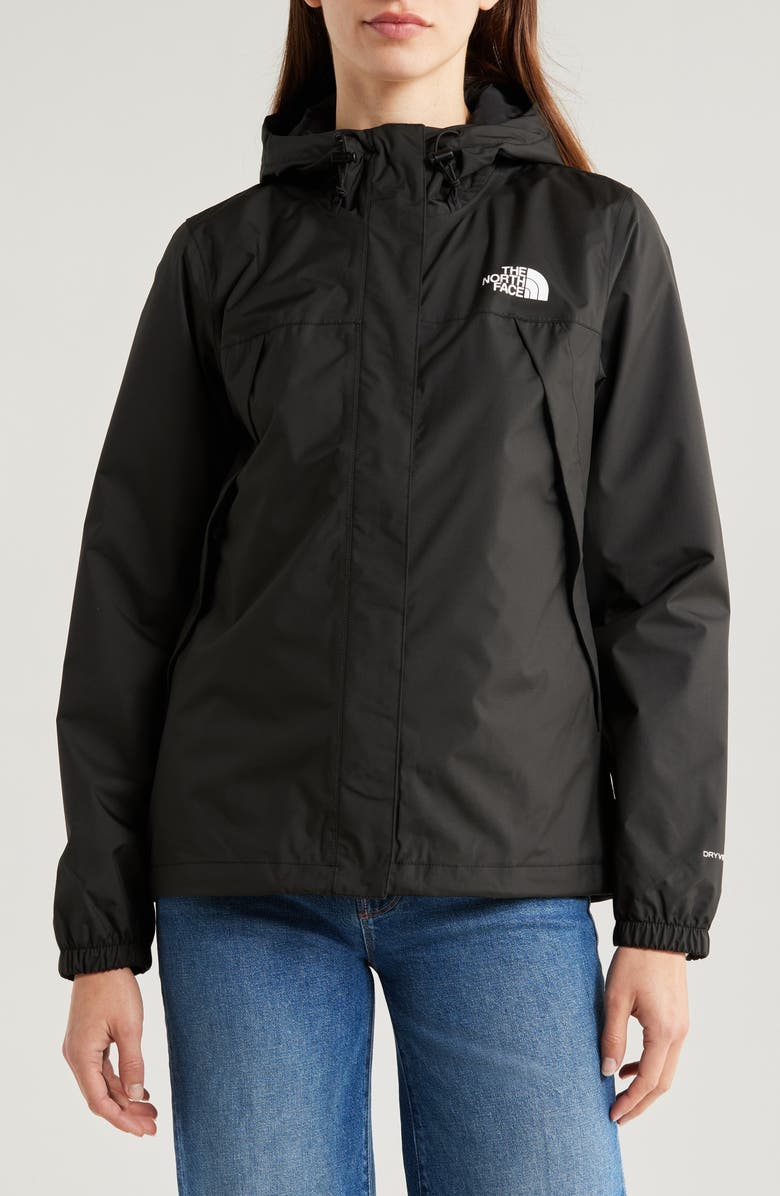 The North Face Antora Waterproof Hooded Rain Jacket, Alternate, color, Tnf Black