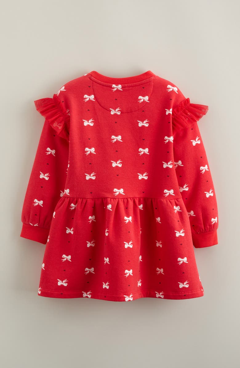 Tucker + Tate Kids' Ruffle Long Sleeve Stretch Cotton Blend Sweatshirt Dress, Alternate, color, Red Lollipop Pop Bows